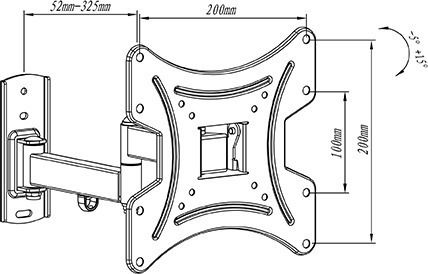 My Wall ATHL15-2L TV-Halterung Wandmontage bis 42" und 25kg