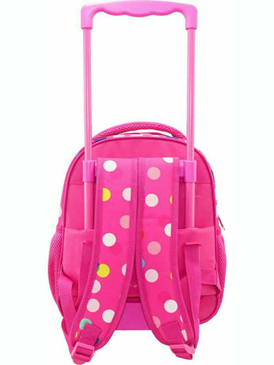 Diakakis Made You Smile School Bag Trolley Kindergarten in Fuchsia color 8lt