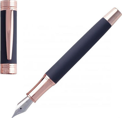 Cerruti Στυλό Ballpoint με Μπλε Mελάνι Zoom Rose Gold