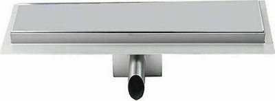 Gloria Doppio ST ST304 Stainless Steel Channel Floor with Output 70mm and Size 80x6.7cm Silver