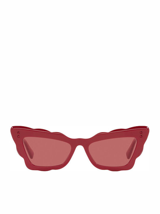 Valentino Women's Sunglasses with Red Plastic Frame and Red Lens VA4092 5110/84