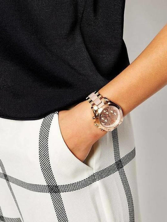 Michael Kors Bradshaw Ρολόι Μπαταρίας με Μεταλλικό Μπρασελέ