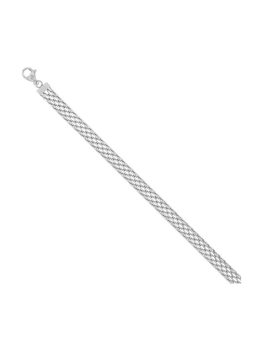 Visetti Damen Kette Hand aus Stahl Breit Dicke 6mm und Länge 24cm Visetti Damen Kette Hand aus Stahl Breit Dicke 6mm und Länge 24cm