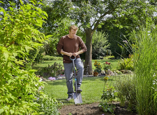 Gardena Ergoline Straight Shovel with Shaft 117cm and Metal Handle