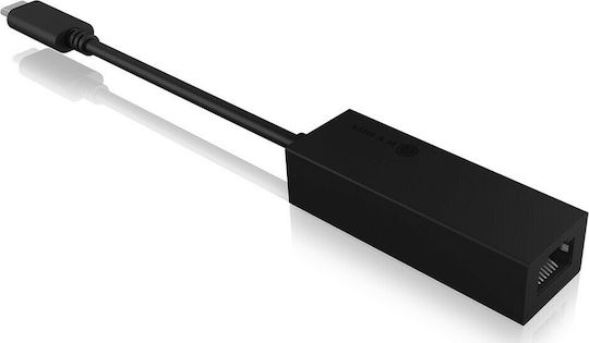 Icy Box IB-LAN100-C3 USB-C Network Adapter with Wired Gigabit Ethernet Connection