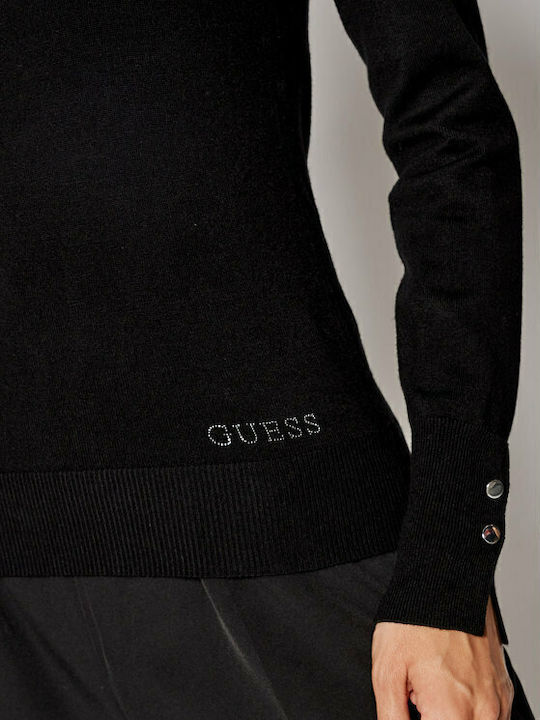 Elinor Χειμερινή Γυναικεία Fleece Μπλούζα Μακρυμάνικη Μαύρη