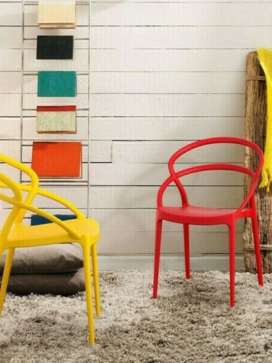 Outdoor Chair Polypropylene Pia Red 54x56x82cm