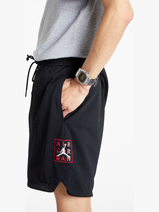 AJ5 Mesh GFX Sportliche Herrenshorts Schwarz