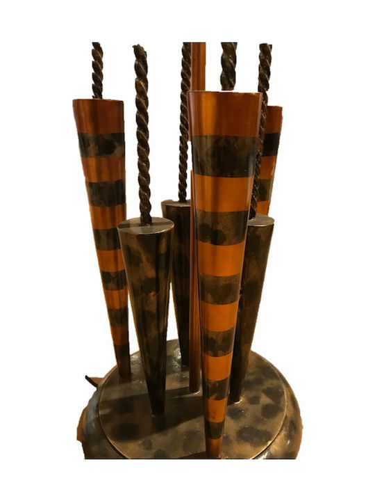 Casa Vogue Floor Lamp H175xW40cm. with Socket for Bulb E27 Honey