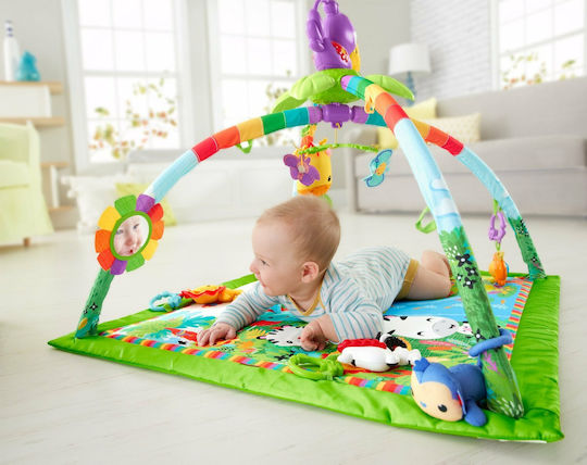 Fisher Price Sală de Activități Rainforest cu Muzică Multicolor pentru 0++ Luni (LxlxÎ) 71.9x39.3x11.5cm