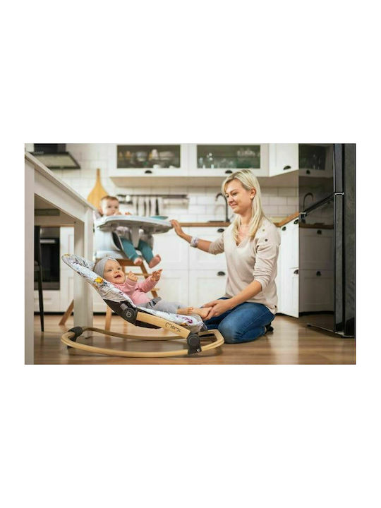 Momi Electric Baby Relax Lumiwood with Music and Vibration Gray for Child up to 9kg
