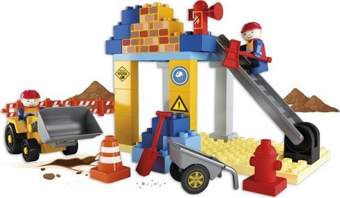 Androni Giocattoli Bausteine Unico Plus Baustelle für 1-5 Jahre Jahre 39Stück