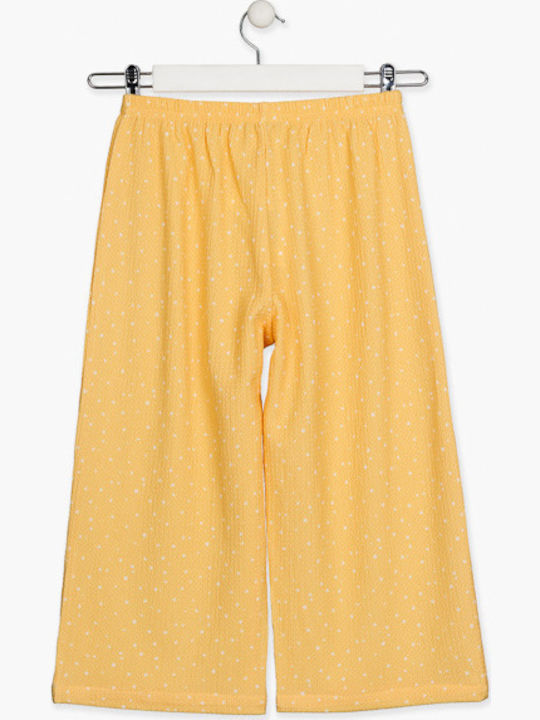 Losan Kids Fabric Wide Leg Trousers Yellow