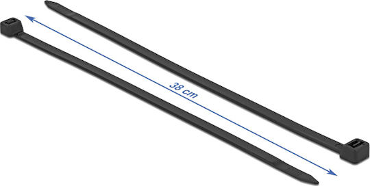 DeLock Cable Ties Plastic 380mm x 7.6mm in Black Colour (50 pcs)