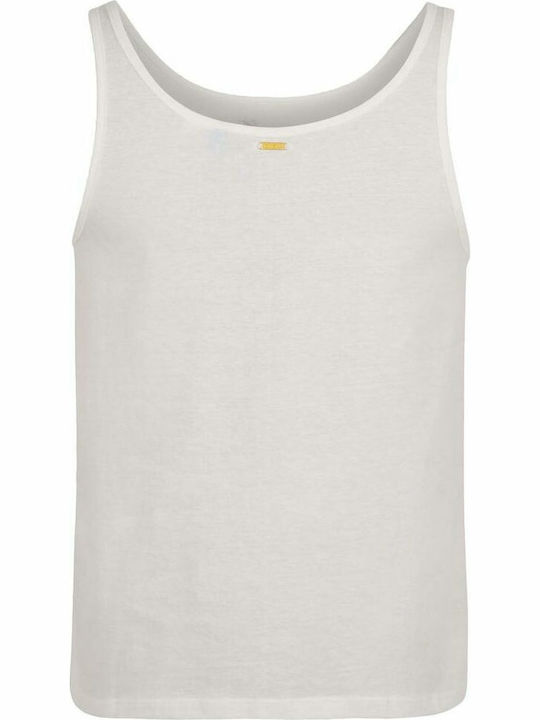 Women's Summer Blouse Cotton Sleeveless with V Neckline White