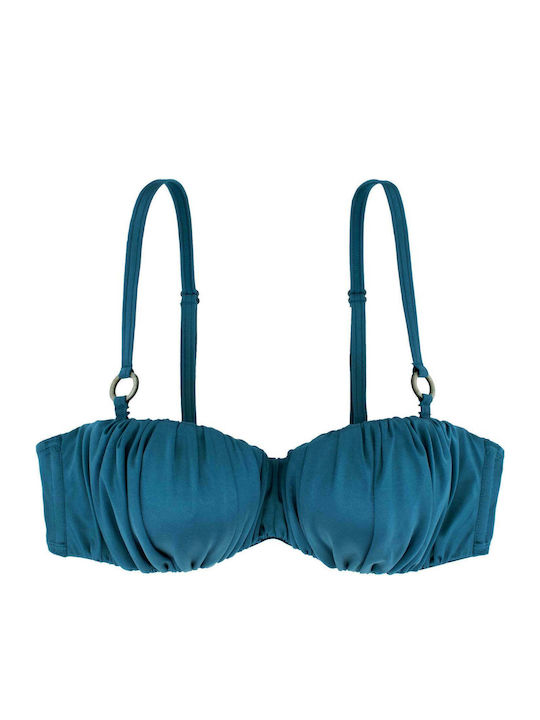 Calabasas Strapless Bikini Top Τιρκουάζ