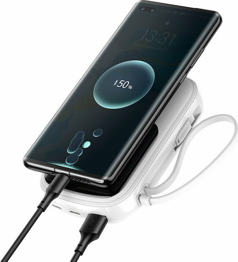 Baseus Qpow Pro Power Bank 20000mAh 20W with USB-A Port and USB-C Port White