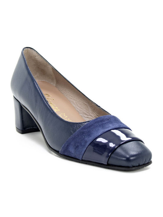 Milaneza Leather Navy Blue Heels