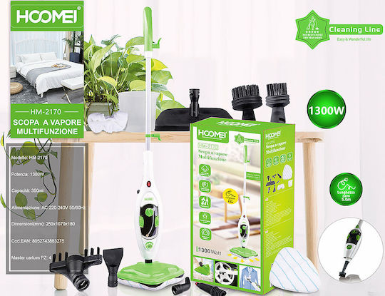 Hoomei Steam Cleaner 1bar with Stick Handle