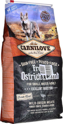 Carnilove Fresh Ostrich & Lamb 6kg Dry Food Grain Free for Adult Dogs of Small Breeds with Lamb