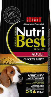 Picart NutriBest Premium Adult 15kg Dry Food for Adult Dogs with Rice and Lamb