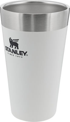 Stanley Adventure Stacking Vacuum Pint Glass Thermos Stainless Steel BPA Free White 470ml 10-02282-059