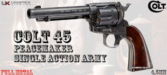 Umarex Αεροβόλο Πιστόλι CO2 Single Action Army 45 Peacemaker Μεταλλικό 4.5mm