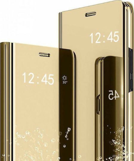 Erbord Clear View Book Πλαστικό Χρυσό (Redmi Note 10 / 10s / Poco M5s)