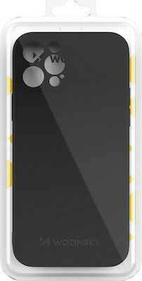 Wozinsky Color Silicone Back Cover Black (iPhone 12 / 12 Pro)