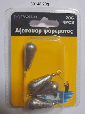 Tradesor Lead Fishing Weight Sinker 20gr Set 4pcs