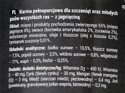 Dolina Noteci Rafi Umedă pentru Câini pentru Pui cu Miel fără Cereale în Conservă 1 x 400gr.