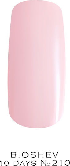 Bioshev Professional 10 Days Color Gel Effect Glossy Βερνίκι Νυχιών Μακράς Διαρκείας Ροζ 210 11ml
