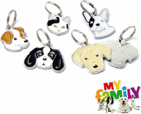 My Family Friends Irish Setter Dog ID Tag Brown Metal Personalized