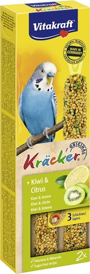 Vitakraft Kräcker Duo Food Sticks for Budgerigars με Ακτινίδιο & Λεμόνι 2τμχ 100gr