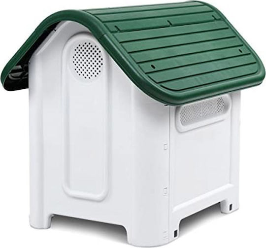 Vesta Tall Dog House Dog House Plastic Outdoor Green 72x87x75.5cm