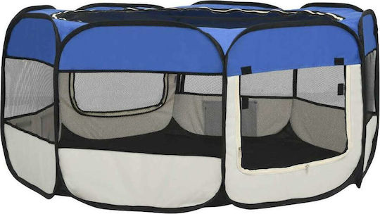vidaXL Extensibil Parc pentru Câini Pliabil Albastru 145x145x61cm din Material Textil de Culoare Albastru 145 x 145 x 61cm