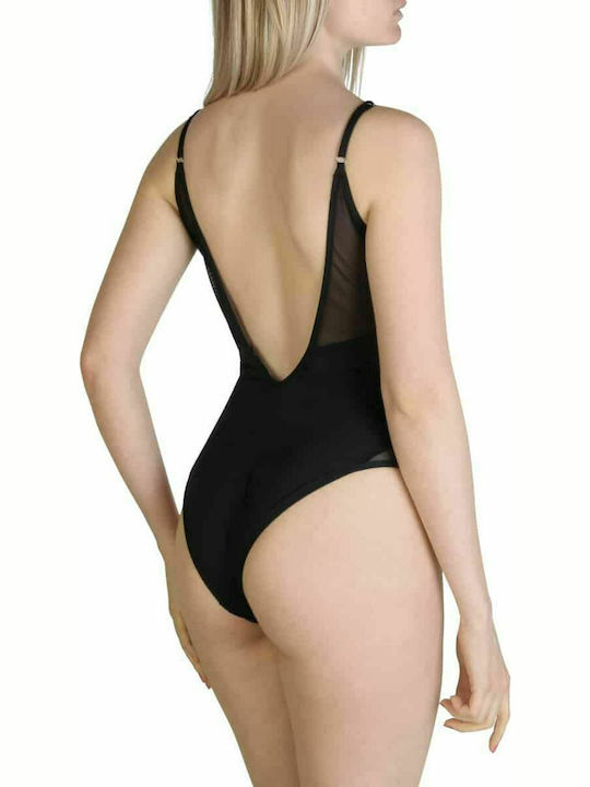 Karl Lagerfeld KL21WOP10 One-Piece Swimsuit with Open Back Black KL21WOP10_Black