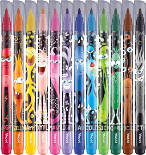 Maped Color' Peps Monster Маркери за рисуване 2.8мм Комплект 12бр