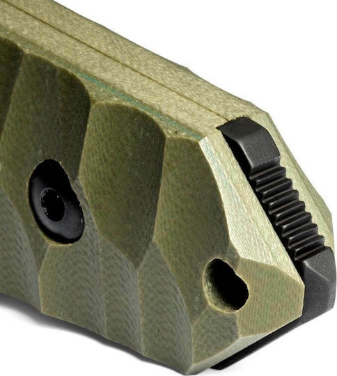 TB Outdoor Maraudeur G10 Serrations Messer Überleben Khaki in Hülle