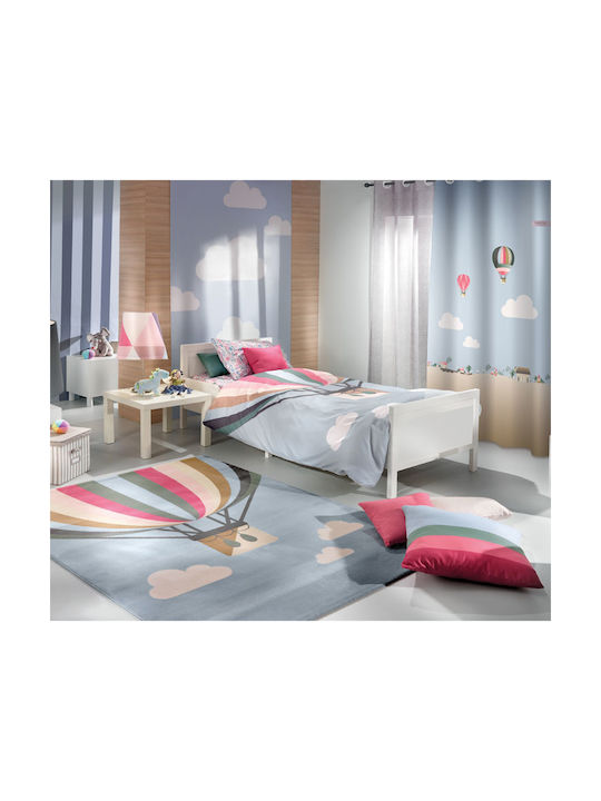Saint Clair Παιδικό Κουβερλί Μονό Balloons Γαλάζιο 160x220εκ.