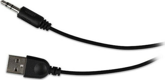 NOD Aurora 2.0 RGB Ηχεία Υπολογιστή 2.0 με RGB Φωτισμό και Ισχύ 16W σε Μαύρο Χρώμα