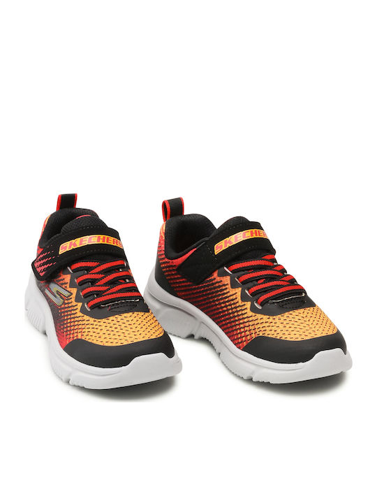 Norvo Kids Sports Shoes Running with Hoop & Loop Closure Orange