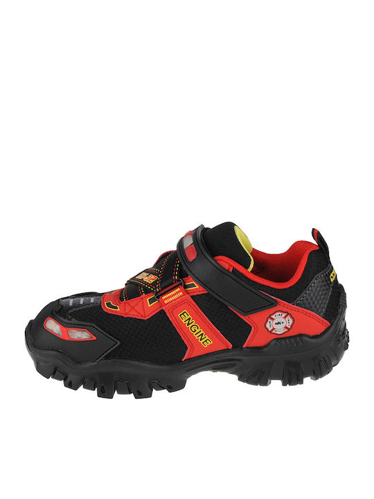 Skechers Damager III Fire Stopper Kids Sports Shoes Running with Hoop & Loop Closure Black