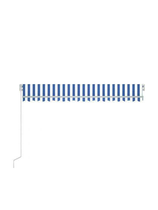 vidaXL Terrace Wall Tent with LED Light Blue / White 4x3cm