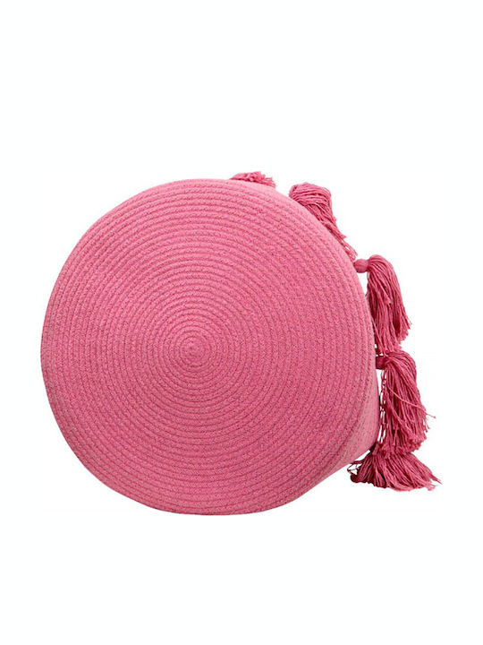 Lorena Canals Children's Storage Basket Tassels Fuchsia 45x30x30cm 1pcs