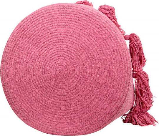Lorena Canals Children's Storage Basket Tassels Fuchsia 45x30x30cm 1pcs