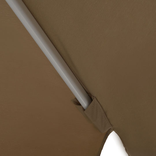 Professioneller Rundschreiben Aluminium Sonnenschirm Reggie Mocca F3xY2.5m