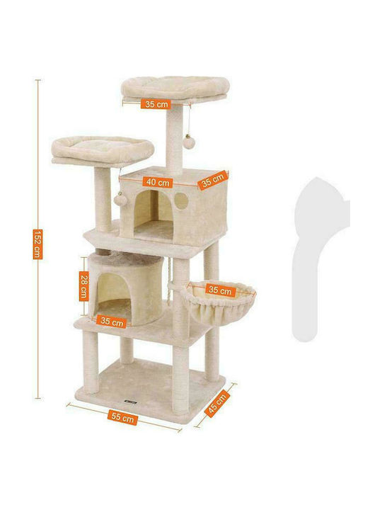 Feandrea Cat Scratching Post Cat Tree in Bej Color