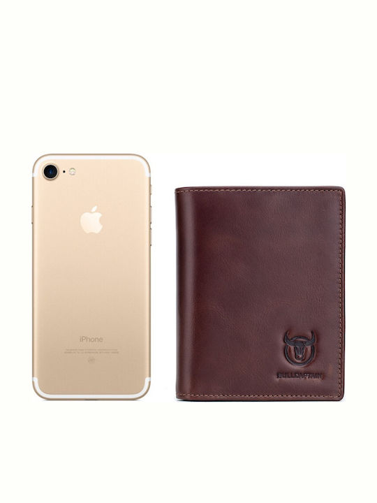 Leather Men's Wallet Classic with RFID Brown