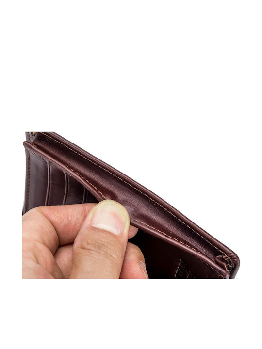 Leather Men's Wallet Classic with RFID Brown